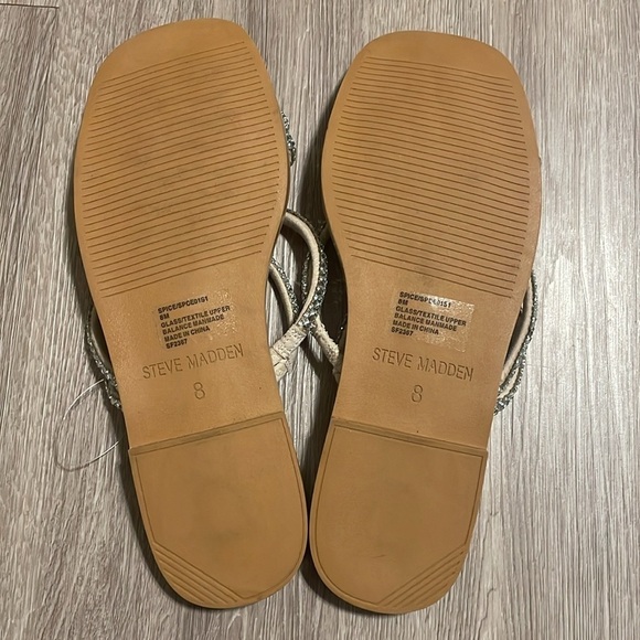 Steve Madden Women’s Spice Bling Slides Size 8 Sequins Costal Cowgirl Bohemian - Picture 14 of 15